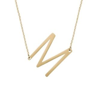 Mint & Lily Gold Letter M Necklace Pendant Personalized Initial Jewelry Gift